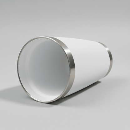 20oz Ceramic Lined Tumbler - White - LoneStar Adhesive