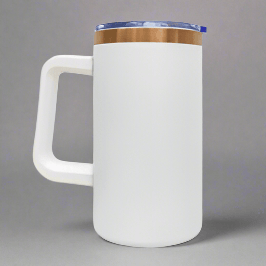 20oz Copper Plated Mug - White - LoneStar Adhesive
