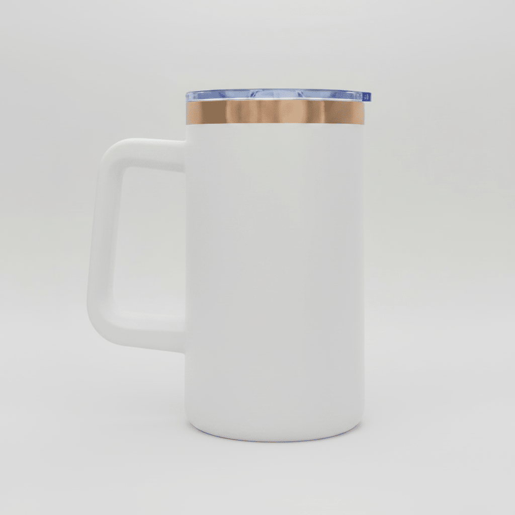 20oz Copper Plated Mug - White - LoneStar Adhesive