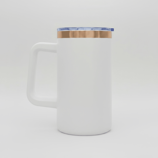 20oz Copper Plated Mug - White - LoneStar Adhesive
