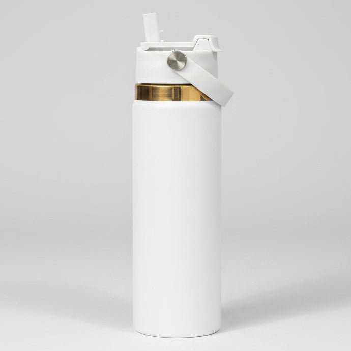 20oz Copper Plated Water Bottle - White - LoneStar Adhesive