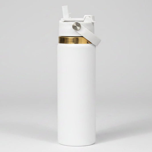 20oz Copper Plated Water Bottle - White - LoneStar Adhesive