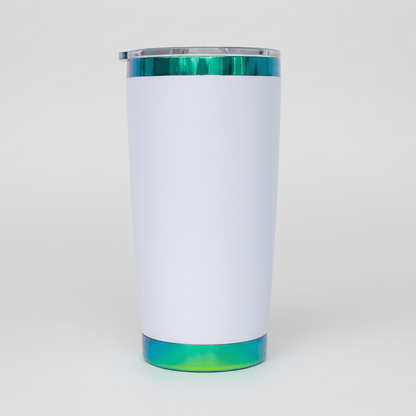 20oz Green/Blue Plated Tumbler - White - LoneStar Adhesive