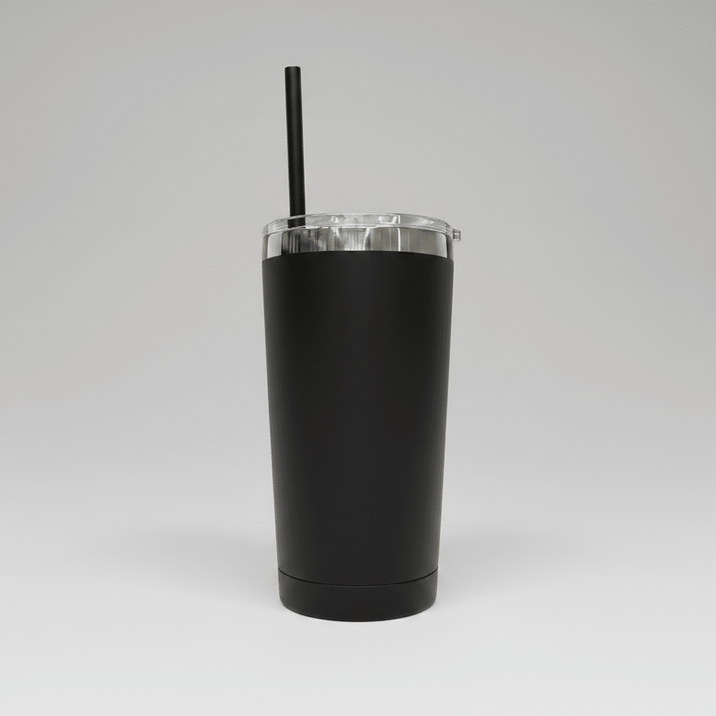 20oz Mirror Black Plated Tumbler - Black - LoneStar Adhesive