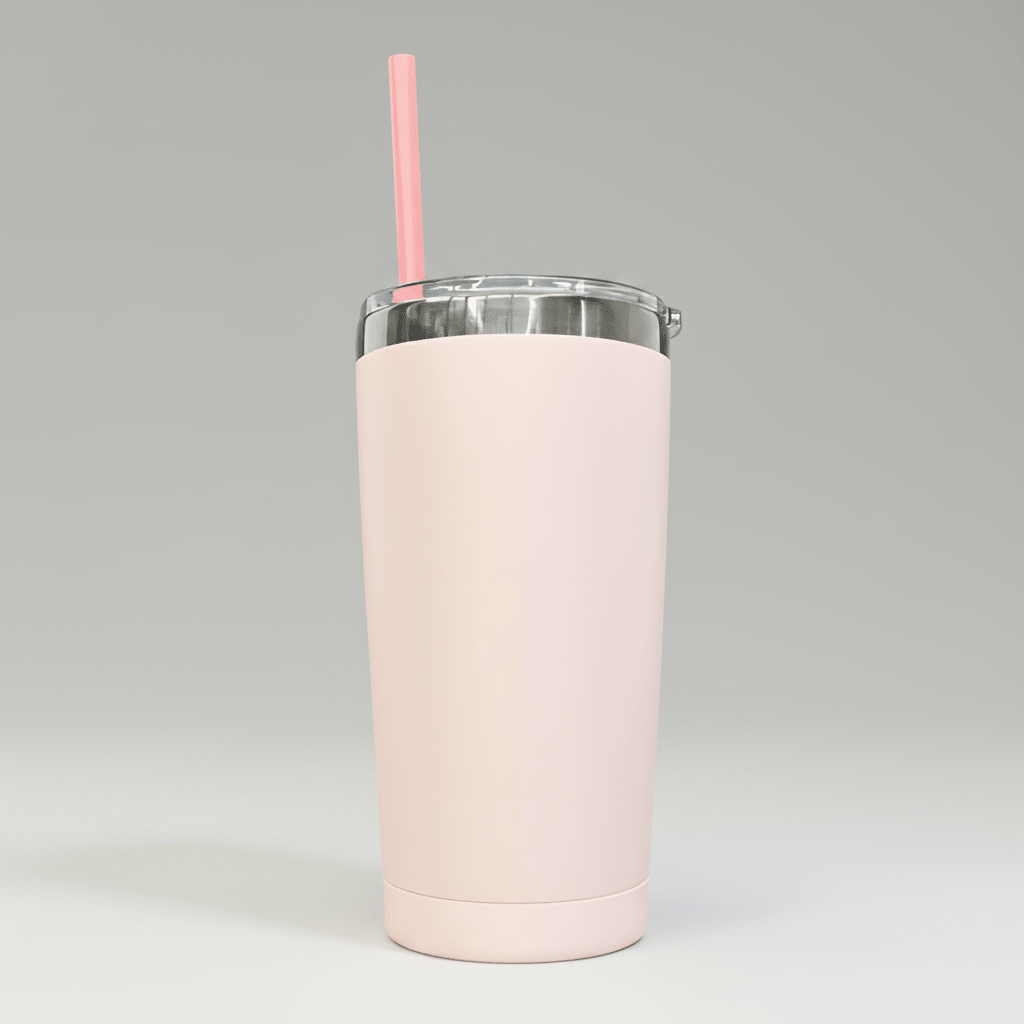 20oz Mirror Black Plated Tumbler - Blush - LoneStar Adhesive