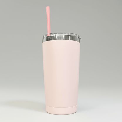 20oz Mirror Black Plated Tumbler - Blush - LoneStar Adhesive