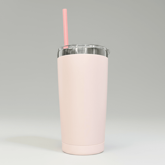 20oz Mirror Black Plated Tumbler - Blush - LoneStar Adhesive