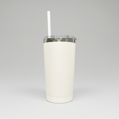 20oz Mirror Black Plated Tumbler - Cream - LoneStar Adhesive