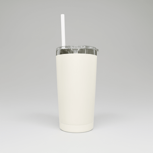 20oz Mirror Black Plated Tumbler - Cream - LoneStar Adhesive