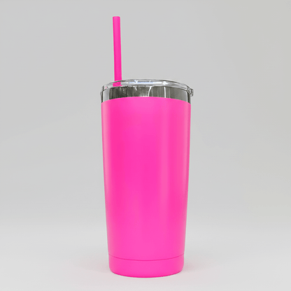 20oz Mirror Black Plated Tumbler - Hot Pink - LoneStar Adhesive