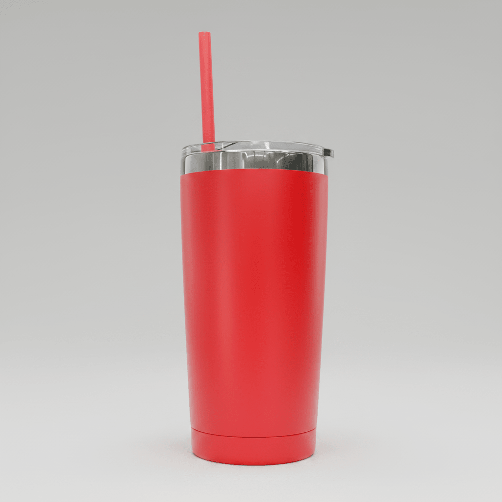 20oz Mirror Black Plated Tumbler - Red - LoneStar Adhesive