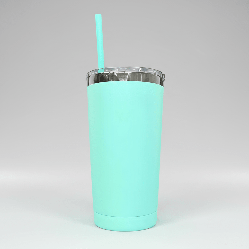 20oz Mirror Black Plated Tumbler - Turquoise - LoneStar Adhesive