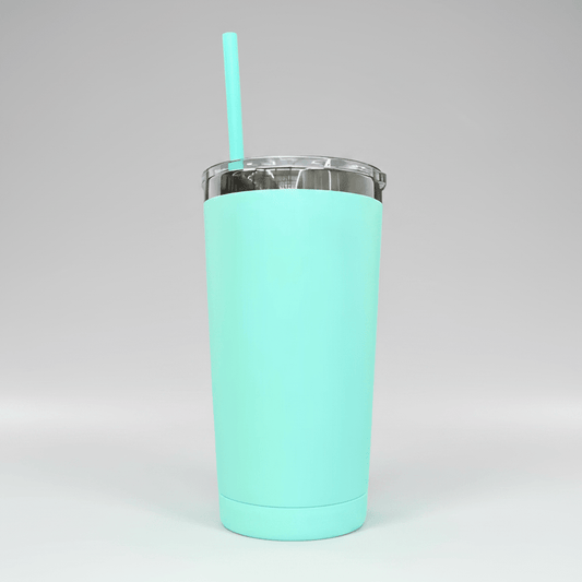 20oz Mirror Black Plated Tumbler - Turquoise - LoneStar Adhesive