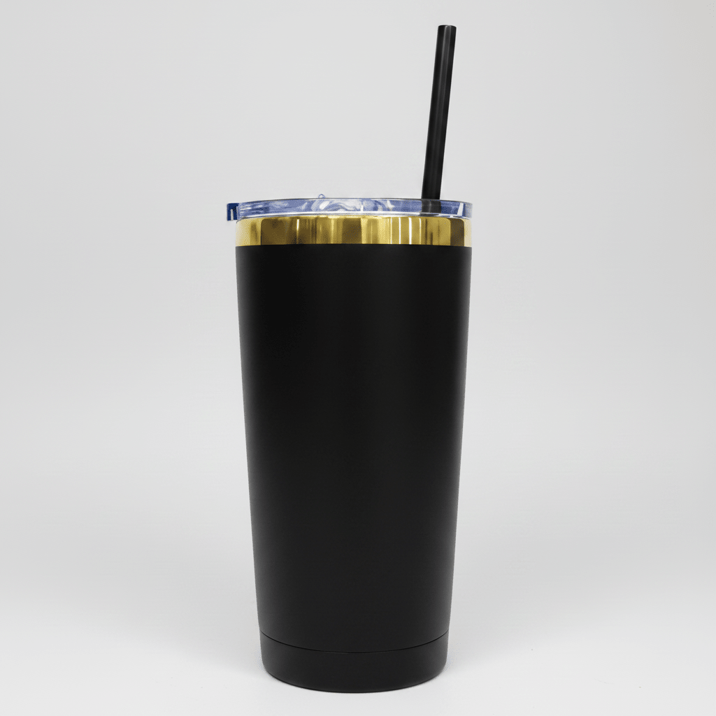 20oz Mirror Gold Plated Tumbler - Black - LoneStar Adhesive