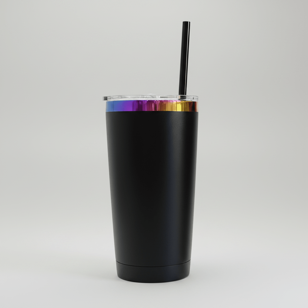 20oz Rainbow Plated Tumbler - Black - LoneStar Adhesive