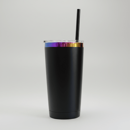 20oz Rainbow Plated Tumbler - Black - LoneStar Adhesive