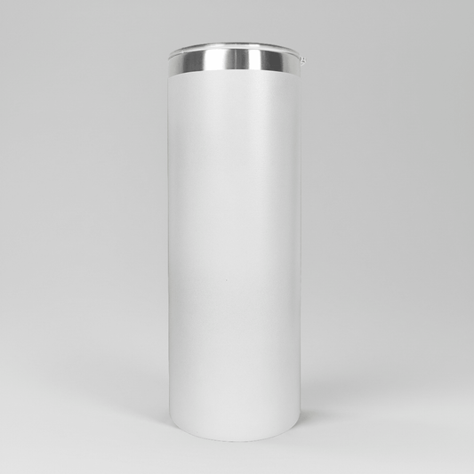 20oz Skinny Tumbler - White - LoneStar Adhesive