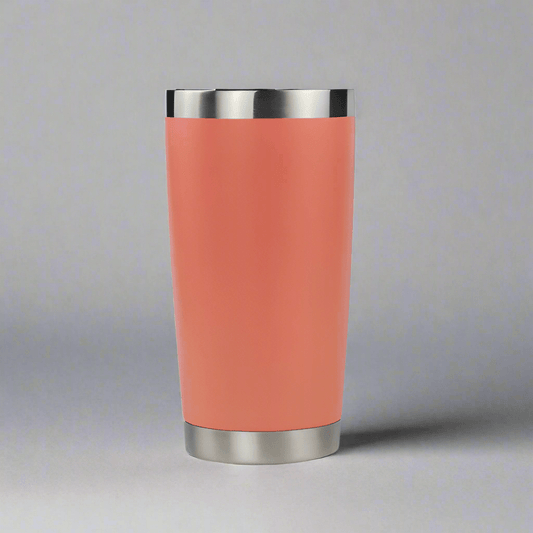 20oz Stainless Tumbler w/ Magnet Sliding Lid - Peach - LoneStar Adhesive