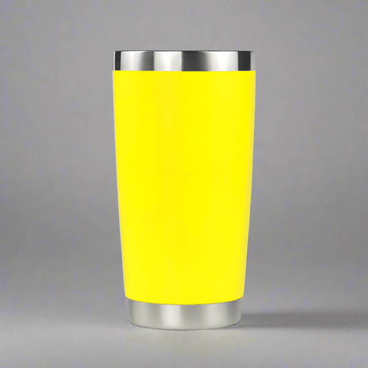 20oz Stainless Tumbler w/ Magnet Sliding Lid - Yellow - LoneStar Adhesive