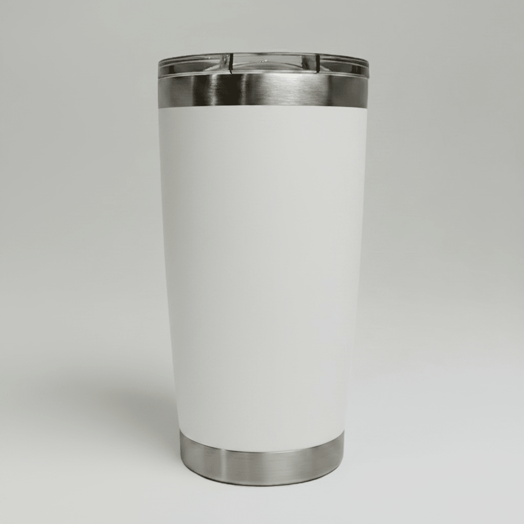 20oz Stainless Tumbler - White - LoneStar Adhesive