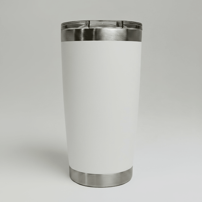 20oz Stainless Tumbler - White - LoneStar Adhesive