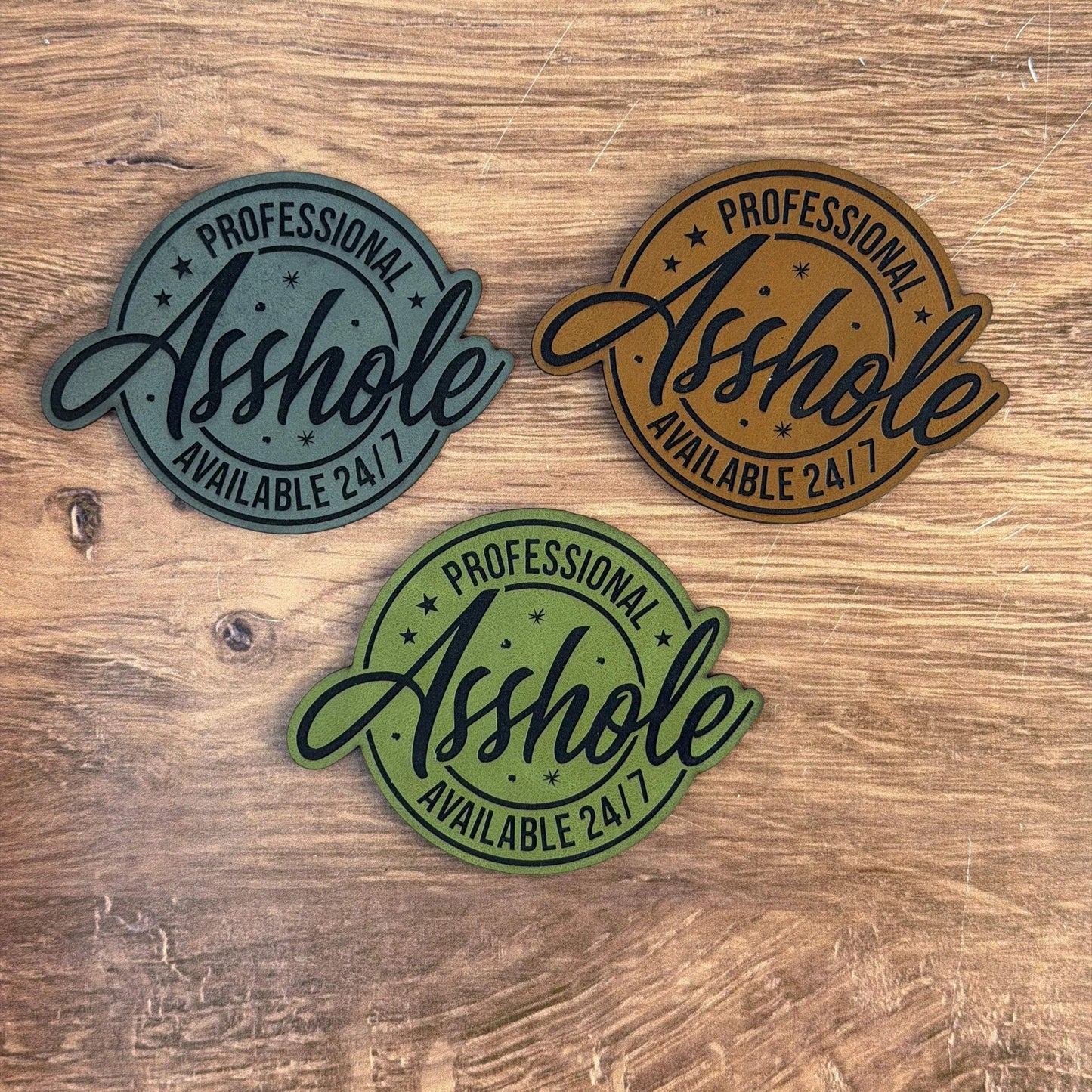 24/7 Professional – Laser Engraved Leather Patch - LoneStar Adhesive