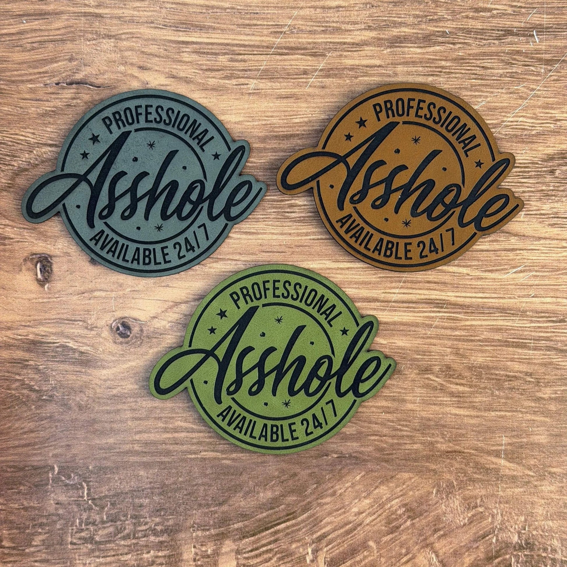 24/7 Professional – Laser Engraved Leather Patch - LoneStar Adhesive