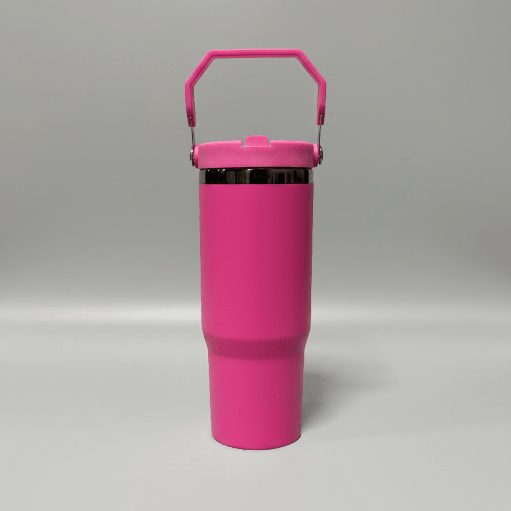 30oz Black Plated Flip Tumbler - Hot Pink - LoneStar Adhesive