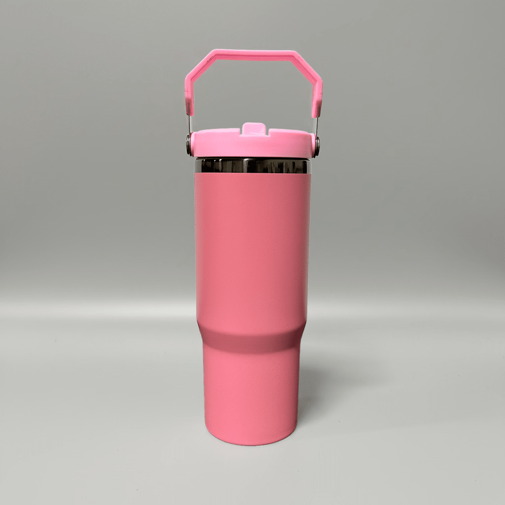 30oz Black Plated Flip Tumbler - Pink - LoneStar Adhesive