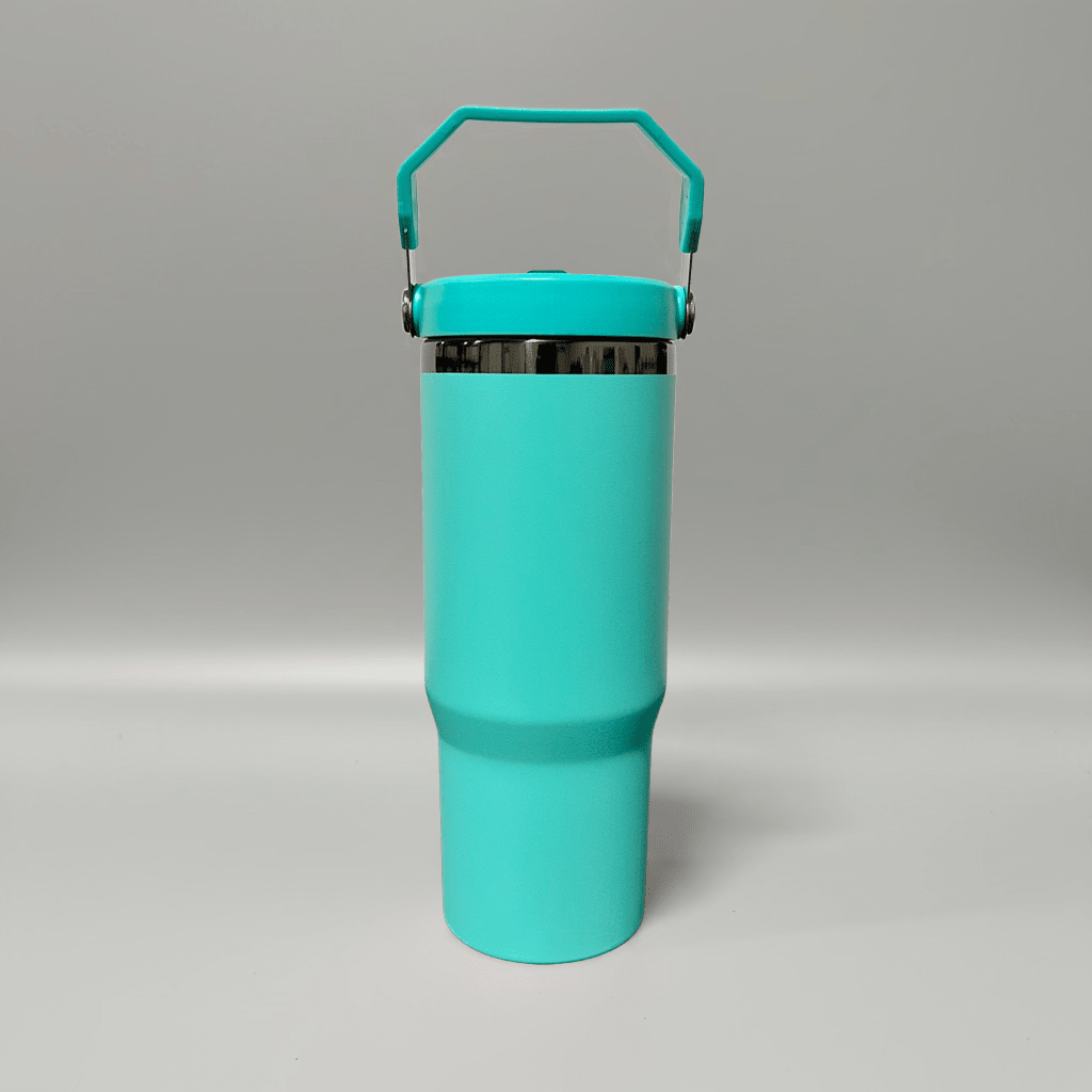 30oz Black Plated Flip Tumbler - Turquoise - LoneStar Adhesive