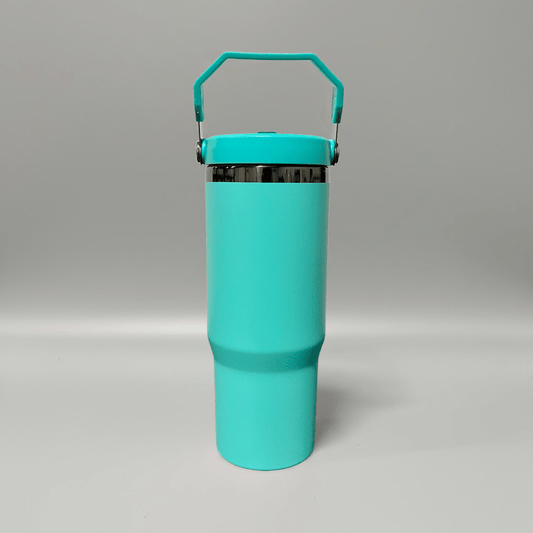 30oz Black Plated Flip Tumbler - Turquoise - LoneStar Adhesive
