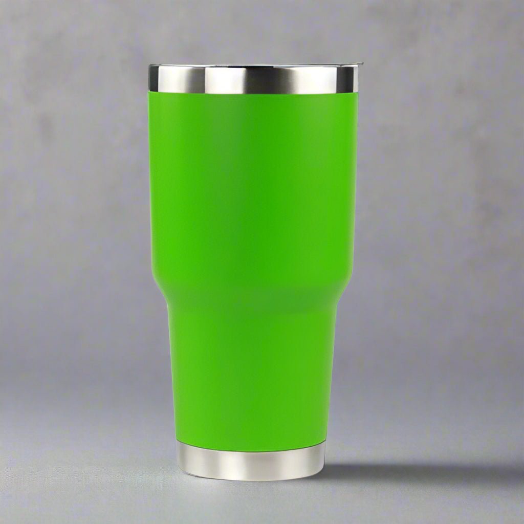 30oz Stainless Tumbler w/ Magnet Sliding Lid - Fruit Green - LoneStar Adhesive