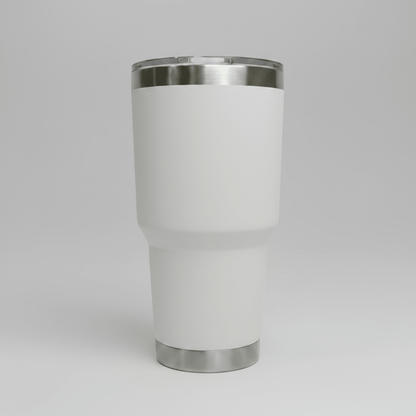 30oz Stainless Tumbler - White - LoneStar Adhesive