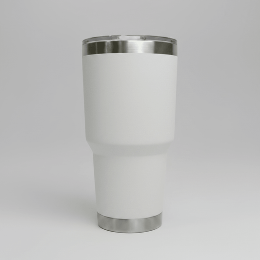 30oz Stainless Tumbler - White - LoneStar Adhesive