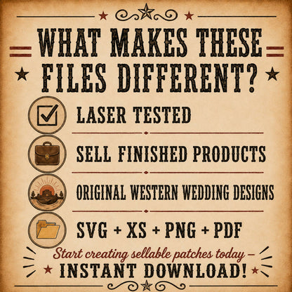 Country Wedding Hat Patch SVG Bundle, 16 Western Wedding Patch Designs, Bride Groom Bridal Party Laser Engraving Files