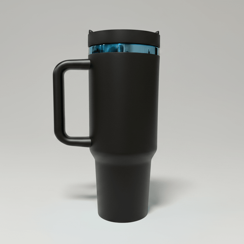 40oz Blue Plated Tumbler - Black - LoneStar Adhesive