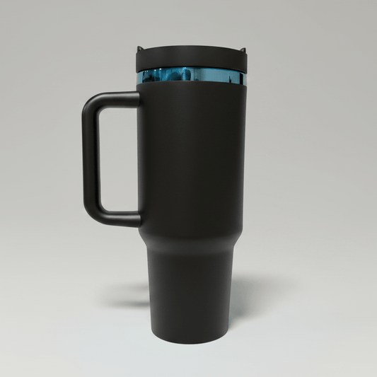 40oz Blue Plated Tumbler - Black - LoneStar Adhesive
