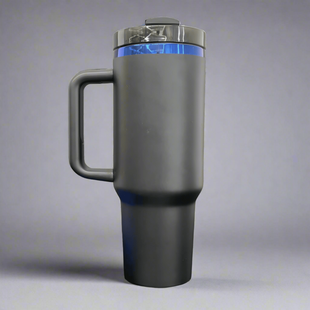 40oz Blue Plated Tumbler - Black - LoneStar Adhesive