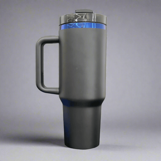 40oz Blue Plated Tumbler - Black - LoneStar Adhesive