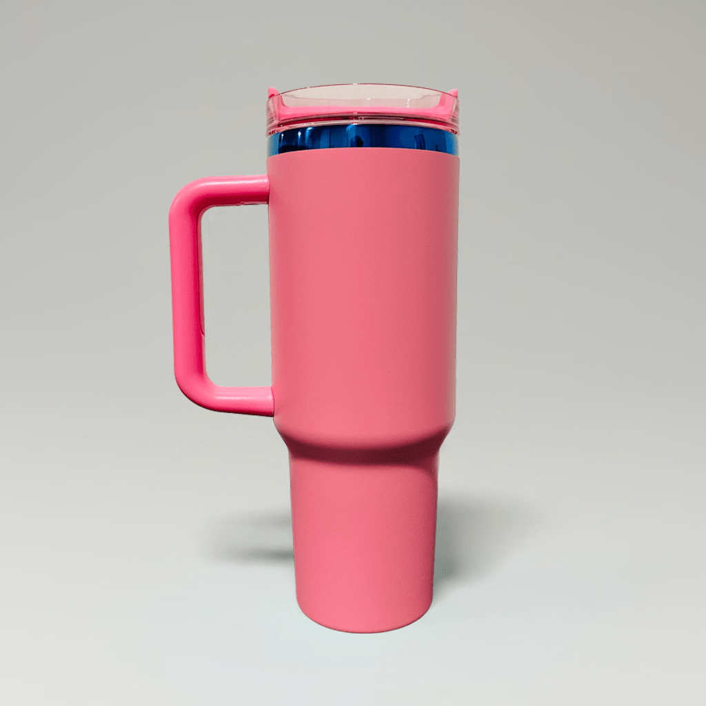 40oz Blue Plated Tumbler - Bubblegum - LoneStar Adhesive