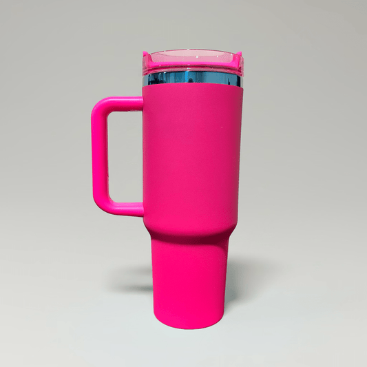40oz Blue Plated Tumbler - Hot Pink - LoneStar Adhesive