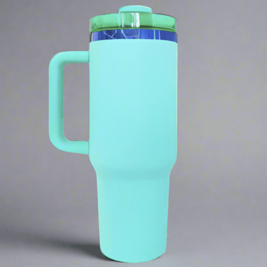 40oz Blue Plated Tumbler - Turquoise - LoneStar Adhesive