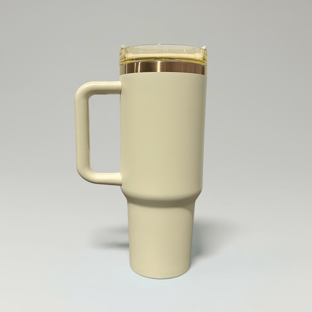 40oz Copper Plated Tumbler - Cream - LoneStar Adhesive