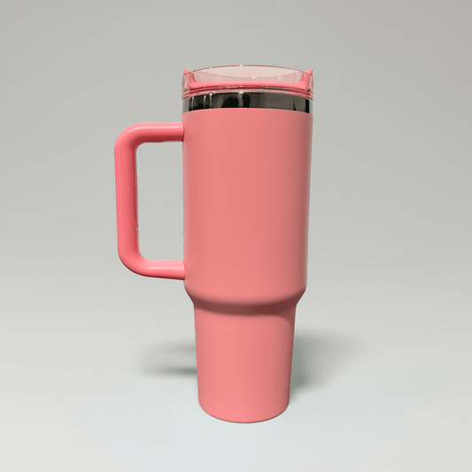 40oz Mirror Black Plated Tumbler -Bubble Gum - LoneStar Adhesive