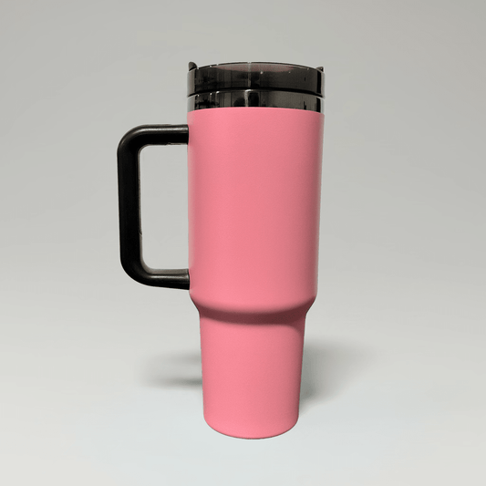 40oz Mirror Black Plated Tumbler - Pink - LoneStar Adhesive