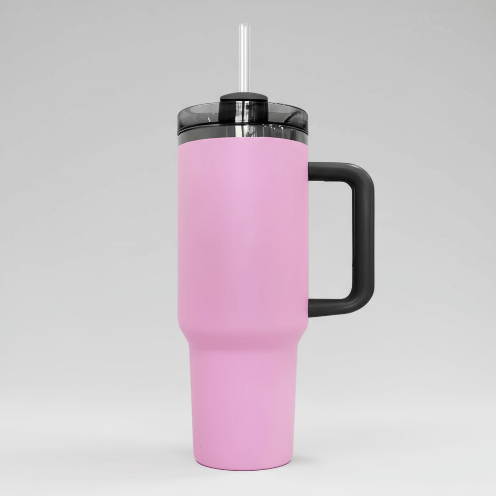 40oz Mirror Black Plated Tumbler - Pink - LoneStar Adhesive