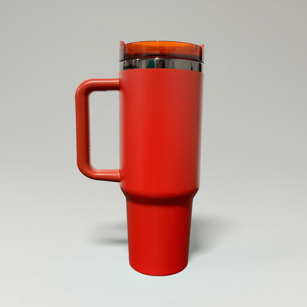 40oz Mirror Black Plated Tumbler - Red - LoneStar Adhesive