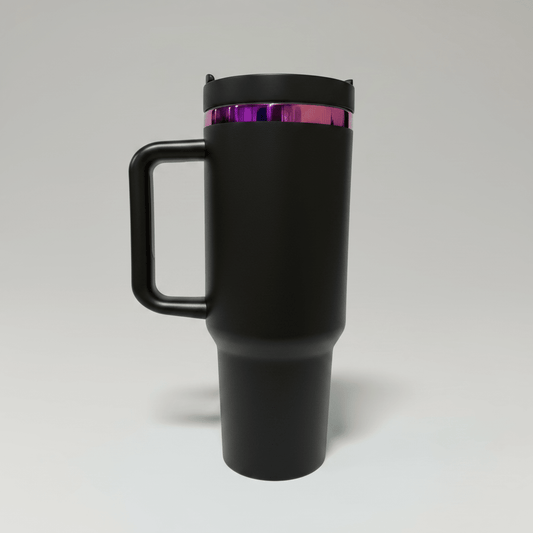 40oz Purple Plated Tumbler - Black - LoneStar Adhesive