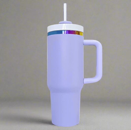 40oz Rainbow Plated Tumbler - Lavender - LoneStar Adhesive