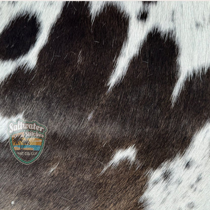 Dark Brown & White Cowhide Panel